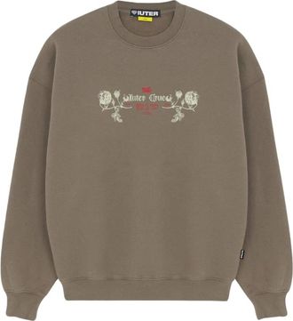 Iuter Iuter, Hoodies & sweatvesten, Heren, Bruin, M, Bloom Crewneck