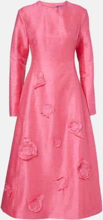 LEO LIN Amira floral-applique cocktail dress