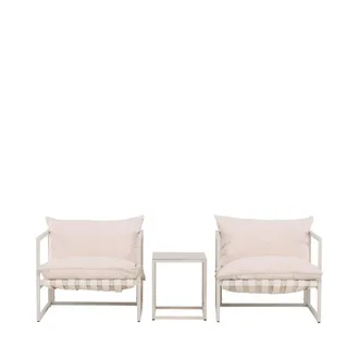 Venture Design Conjunto de jard&iacute;n messina 1 mesa, 2 sillas beige