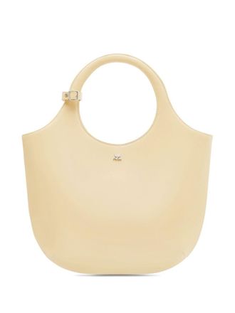 Courrèges Borsa tote media in pelle - Toni neutri