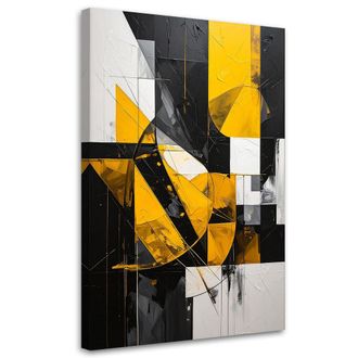 Feeby Impresi&oacute;n De Imagen, Formas Geom&eacute;tricas Abstracci&oacute;n Amarillo, 80x120
