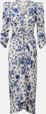 Isabel Marant Abito midi Albini in misto seta con stampa