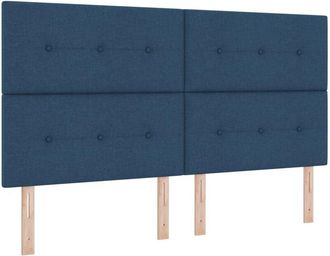 vidaXL Headboard Height Adjustable with Headboard Blue 180 cm Fabric Vidaxl