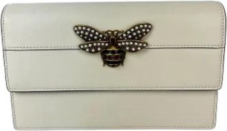 Gucci Tweedehands leren handtassen - Dames - Vintage Schoudertas - Wit - ONE Size - Leer - Vintage