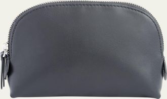 Royce Leather Monogrammed Compact Leather Cosmetic Bag