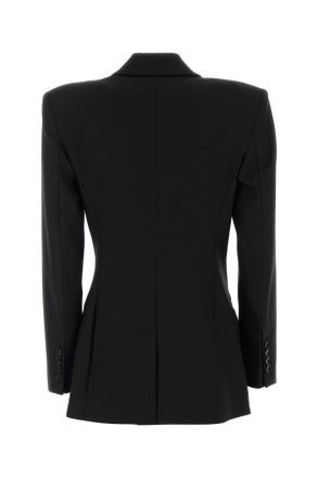 Blumarine Ruffle-Detailed Twill Blazer - Black