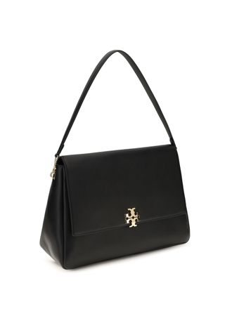 Tory Burch Womens Charlie Large Shoulder Bag Black Calf Leather Bos Taurus