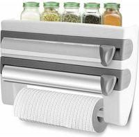 OEM Dispensador De Papel De Aluminio Y Film Transparente, Equipado Con Cuchillas Afiladas Y Soporte De Almacenamiento. Este Accesorio De Cocina Es Adecuad