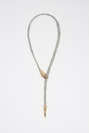Bimba & Lola Long Engraved Logo Metal Necklace in Silver at Nordstrom