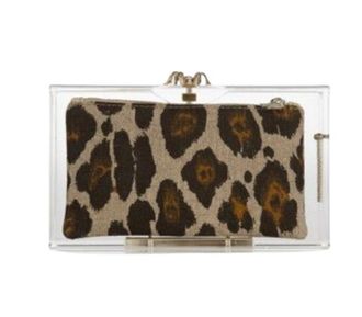 Charlotte Olympia Transparent Perspex Pandora Classic Clutch