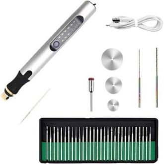 OEM Bol&iacute;grafo De Grabado El&eacute;ctrico, Bol&iacute;grafo De Grabado El&eacute;ctrico Recargable, Peque&ntilde;a M&aacute;quina De Grabado, Kit De Herramientas De Grabado Para Joyer&iacute;a, Ma