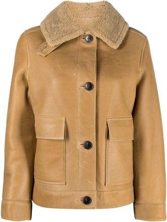 Yves Salomon lambskin short jacket - women - Lamb Skin - 36 - Neutrals