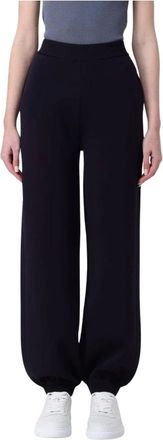 Max Mara Dames, Broeken, Blauw, Maat: S