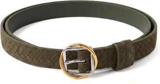Jacquemus La Ceinture Salon Fine - Dames - Riemen - Groen - 75 CM - Leer - Accessoires