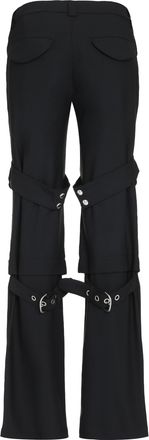 Off-white Womens Wool-Blend Cargo Trousers Black Virgin Wool Straight