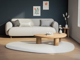 Vente-Unique Tappeto shaggy organico effetto pelliccia 200 x 300 cm Beige - GIRONA