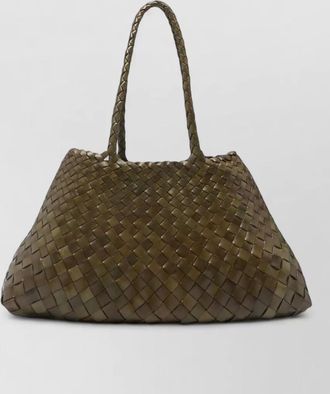Dragon Diffusion woven shoulder bag featuring top handles