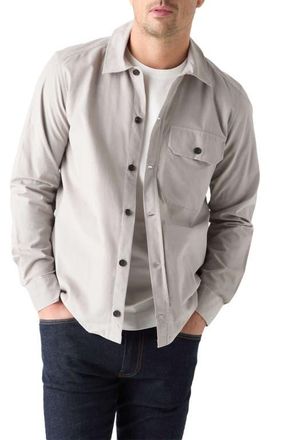Robert Talbott Burton Pinwale Corduroy Shirt Jacket in Light Gray at Nordstrom, Size X-Large