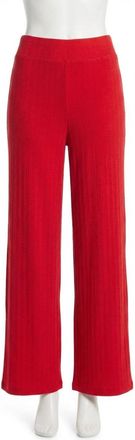 Z Supply Luxe Pointelle Pants In Festive Red
