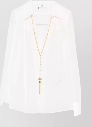 Elisabetta Franchi v-neck long-sleeve blouse