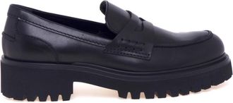 Guglielmo Rotta Wick Moccasin - Dames - Loafers - Zwart - 41 EU - Leer - Schoenen