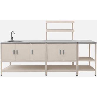 Sweeek Cucina da esterno, 3 moduli in acciaio inox