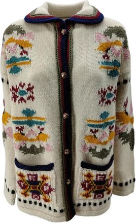 Etro Bianca Gebreide Jas - Dames - Vesten - Veelkleurig - XS - Wol - Truien & Vesten