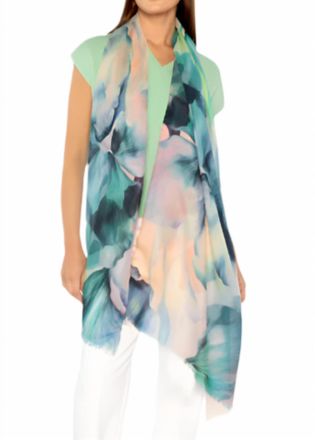 Kinross Cashmere Womens Femme Floral Print Scarf In Multicolor