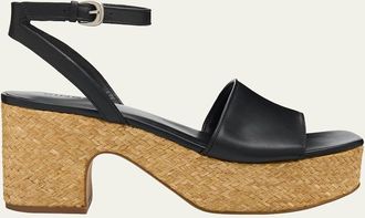 Vince 75mm Castella Leather Platform Sandals