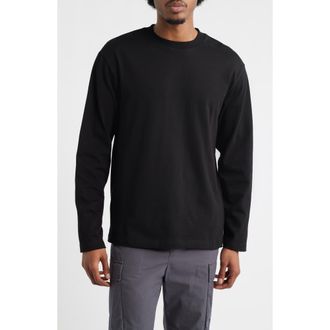 Topman Relaxed Long Sleeve T-Shirt in Black at Nordstrom, Size Xx-Large