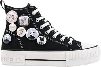 Karl Lagerfeld Kampus Max Sneakers - Dames - Sneakers - Zwart - 41 EU - Katoen - Schoenen