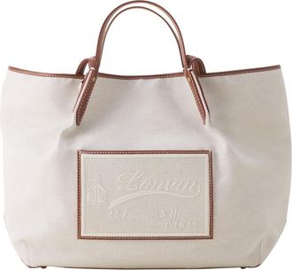 Lanvin Catch By Lanvin Canvas Tote Bag in White at Nordstrom