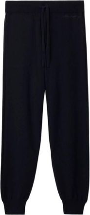 Burberry Logo Embroidered Cashmere Jogging Pants, Size X-Small