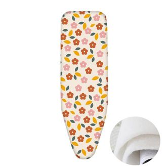 OEM Funda Y Tapete Para Tabla De Planchar, Funda De Repuesto Para Tabla De Planchar, Funda Anti-quemaduras Con Borde El&aacute;stico (110 X 33 Cm) - Blanco Roto
