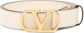 Valentino Garavani Belts, female, Beige, Size: 90 CM VLogo Signature Belt