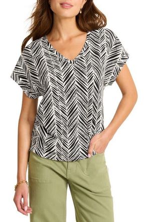 Tommy Bahama Kauai Seaside Sketch V-Neck T-Shirt in Black at Nordstrom, Size X-Small