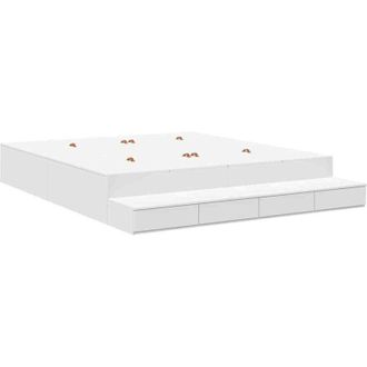 vidaXL Cama Con Almacenamiento Con Caj&oacute;n Blanco 236.5 X 180 X 31.5 Cm Vidaxl