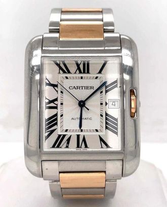 Cartier Pre-owned Cartier Tank Anglaise Silver Dial Mens Watch W5310006