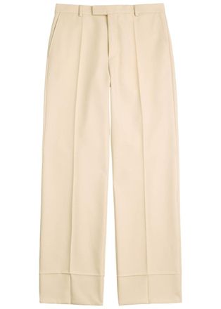 Valentino Garavani Wool Gabardine Trousers - Cream - 52 (IT52 / XL)