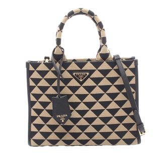 Prada Pre-owned Prada Small Canvas Symbole Triangolo Satchel Ladies 3OHKW3RXRLH6KO16