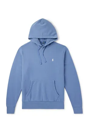 Polo Ralph Lauren Logo-Embroidered Cotton-Jersey Hoodie