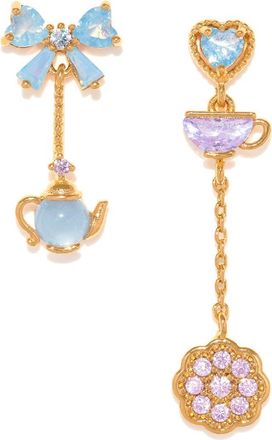 Girls Crew Disney Alice In Wonderland Dangle Earring Set in Gold at Nordstrom