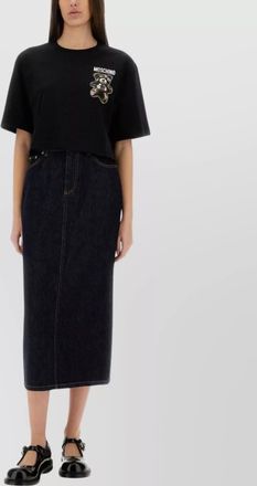 Moschino denim maxi straight skirt