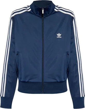 adidas 3-Stripes logo track jacket - women - Recycled Polyester - L - Blue