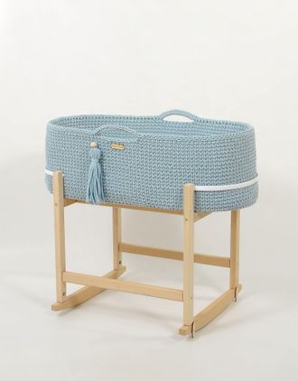 OEM Mois&eacute;s Bohemio Hecho A Mano Con Cuna - Azul Brumoso