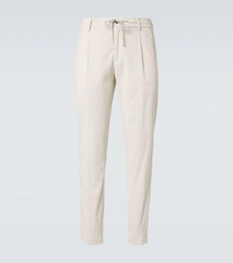 Eleventy Cotton and cashmere corduroy straight pants
