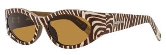 Jacquemus Womens Ovalo Sunglasses JAC4S 011 Brown Zebra 55mm