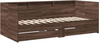 vidaXL Daybed with Drawers without Mattress Brown Oak 75x190 cm Small Single vidaXL