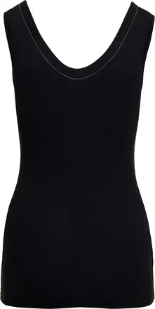 Brunello Cucinelli Womens Tank Top Black Cotton