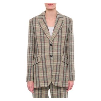 Durazzi Milano Jassen, Dames, Veelkleurig, M, Leer, Giacca monopetto